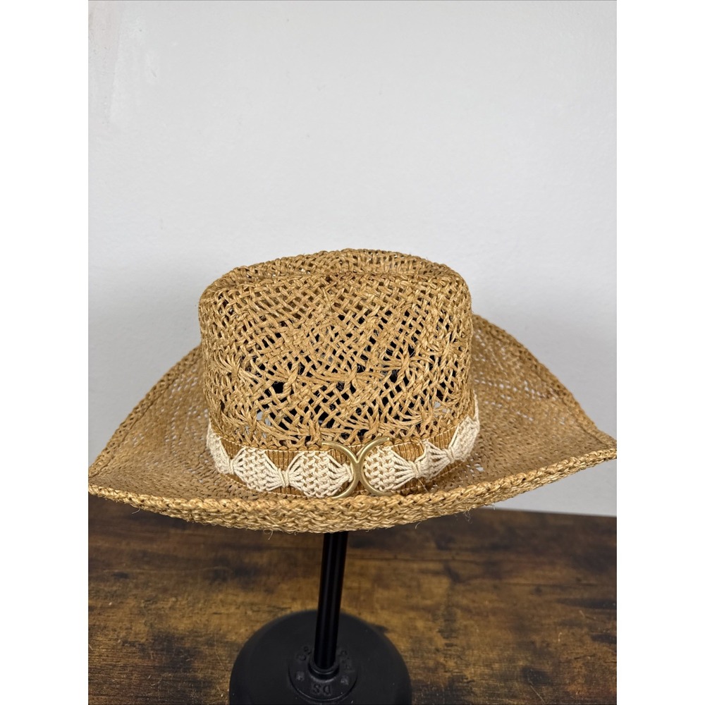 Bailey U‑Rollit New West Straw Cowboy Hat Size 7 Rodeo Western Band Vintage EUC